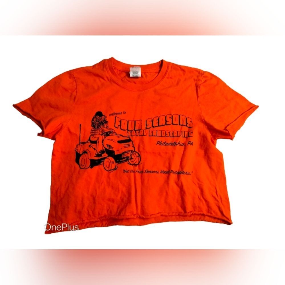 cute orange Crop Top